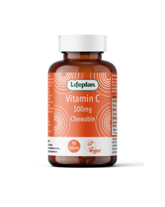 Vitamino C kramtomosios tabletės Lifeplan 500mg, 90 tablečių