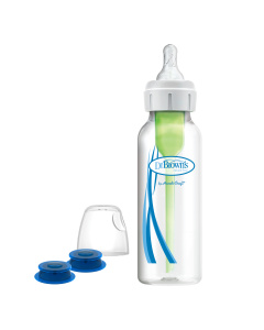 DR.BROWN'S plastikinis buteliukas siauru kakleliu su spec. paskirties vožtuvu, 250ml