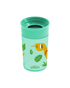 DR.BROWN&rsquo;S gertuvė su dangteliu CHEERS 360 DECO 300ml, žalia