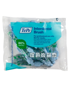 Žydri ypač mink&scaron;ti tarpdančių &scaron;epetėliai Tepe 0.6mm, ISO 3, 25 vnt.