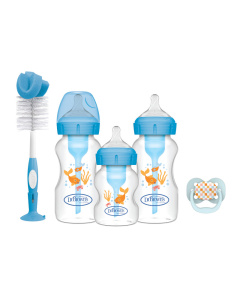 DR.BROWN'S rinkinys naujagimiams plataus kaklelio, plastikinių buteliukų Options+, mėlynas