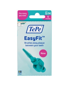 TePe, tarpdančių &scaron;epetėliai EasyFit S/M, 6 vnt., dėžutė