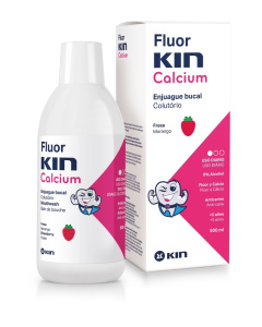 KIN Burnos skalavimo skystis FLUOR CALCIUM 500ml