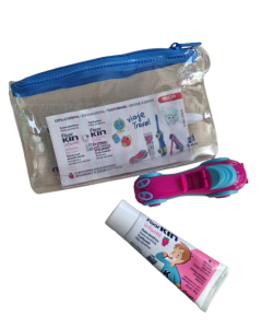 Dantų &scaron;epetėlis-ma&scaron;ina ir vaiki&scaron;ka KIN dantų pasta (0-6 m.) 25ml